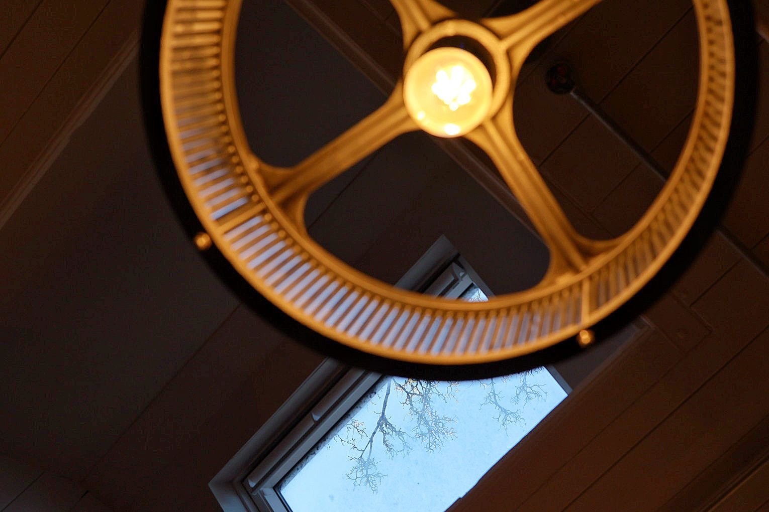 Window through a lamp